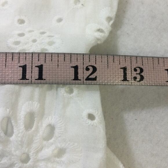 LULU'S SZ S Perfect Vacation White Eyelet Embroidery Tie-Strap Midi Dress B148 - Picture 5 of 8